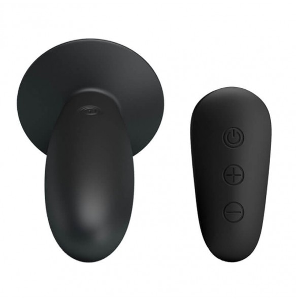 MR PLAY - Remote-Controlled Vibrating Anal Plug llll (Chargeable - Black)